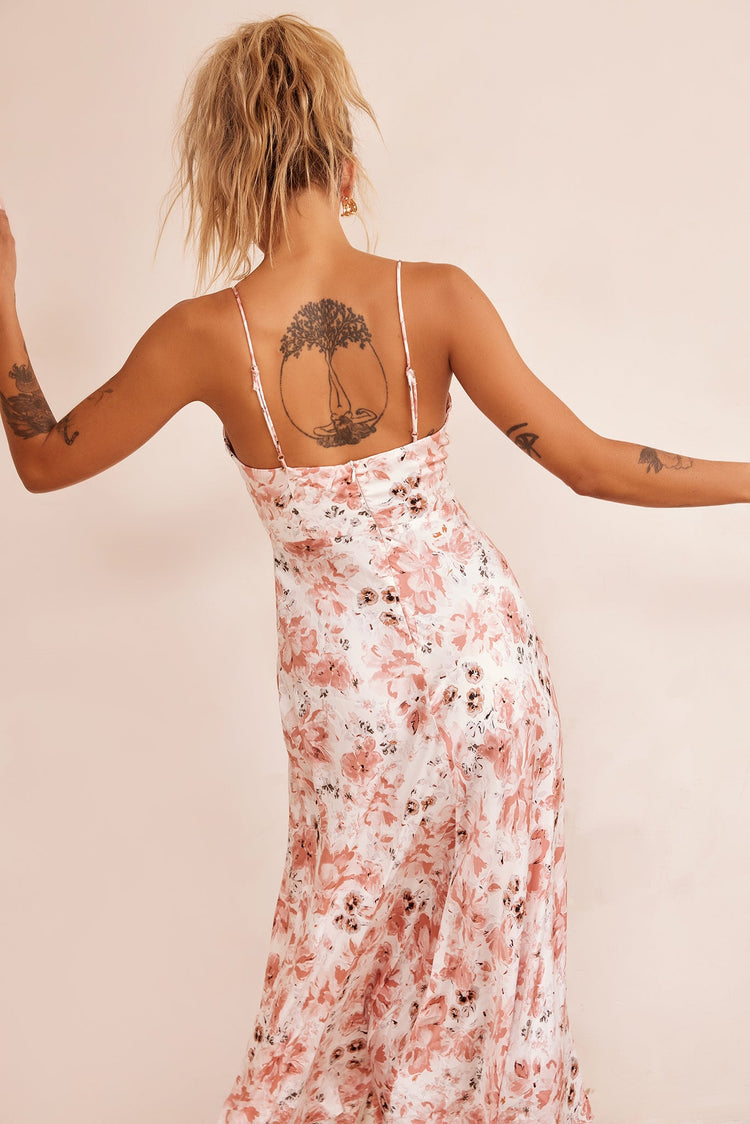 Vintage Summer Midi Dress - Rose for women