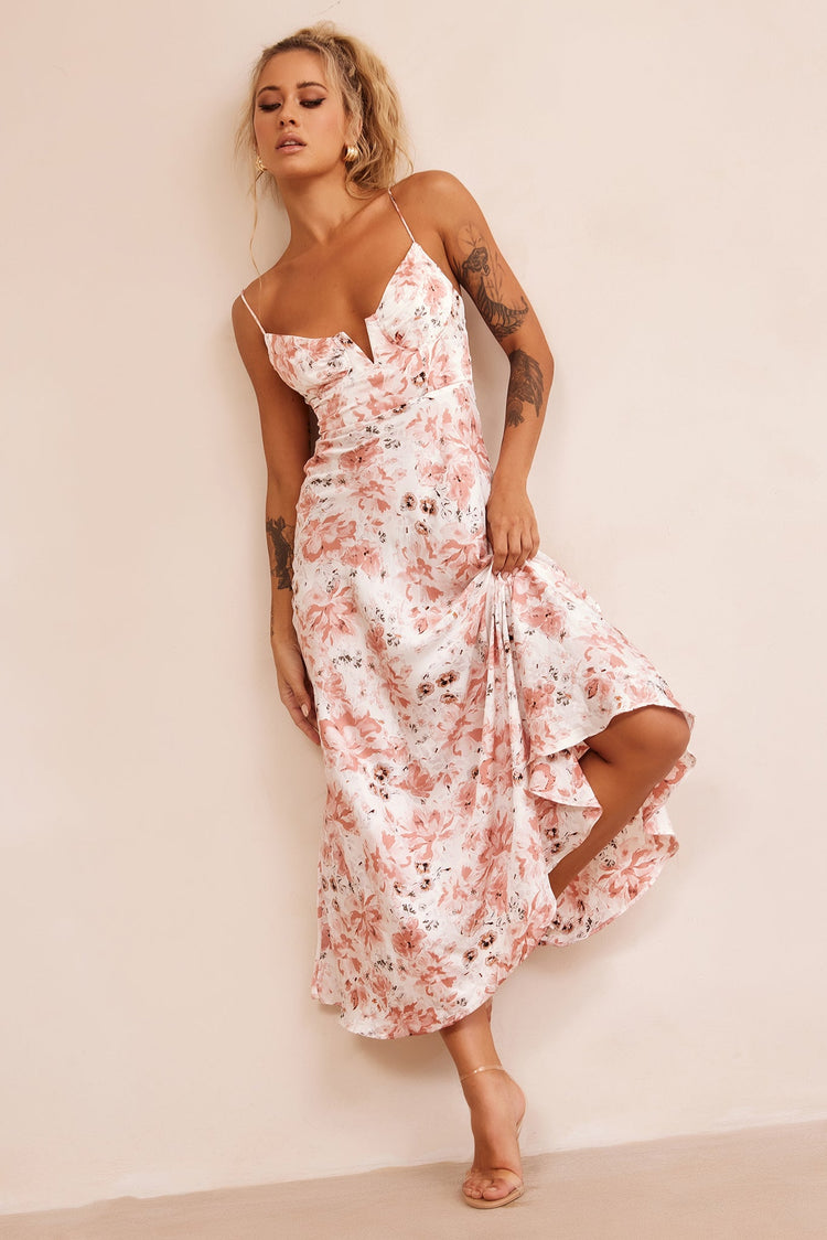 Vintage Summer Midi Dress - Rose for women