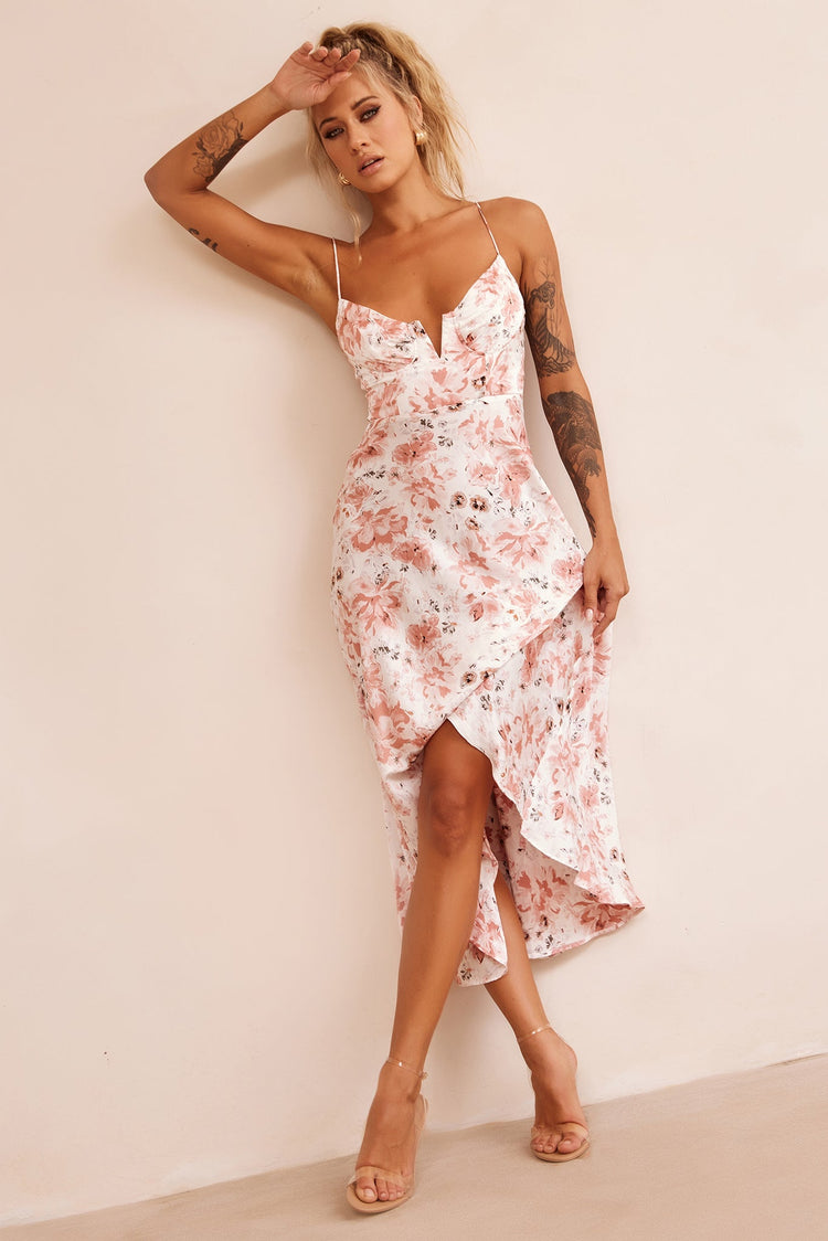 Vintage Summer Midi Dress - Rose for women