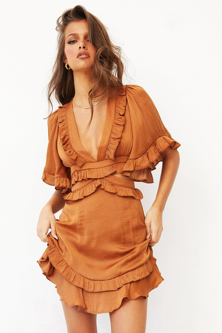 Yours Truly Dress - Tan for women